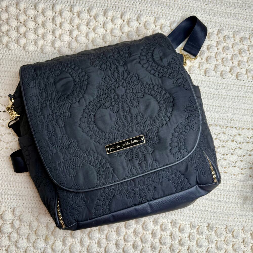 PETUNIA PICKLE BOTTOM Central Park North Boxy Backpack Black - Picture 16 of 16